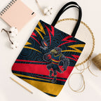Adelaide Crows Australian Football Tote Bag Fierce Mascot Spirit With Indigenous Pattern Art
