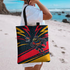 Adelaide Crows Australian Football Tote Bag Fierce Mascot Spirit With Indigenous Pattern Art