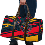 Adelaide Crows Australian Football Travel Bag Fierce Mascot Spirit With Indigenous Pattern Art