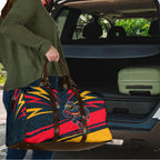 Adelaide Crows Australian Football Travel Bag Fierce Mascot Spirit With Indigenous Pattern Art