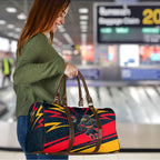 Adelaide Crows Australian Football Travel Bag Fierce Mascot Spirit With Indigenous Pattern Art