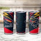 Adelaide Crows Australian Football Tumbler Cup Fierce Mascot Spirit With Indigenous Pattern Art
