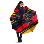 Adelaide Crows Australian Football Umbrella Fierce Mascot Spirit With Indigenous Pattern Art