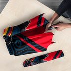 Adelaide Crows Australian Football Umbrella Fierce Mascot Spirit With Indigenous Pattern Art