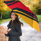 Adelaide Crows Australian Football Umbrella Fierce Mascot Spirit With Indigenous Pattern Art