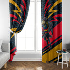 Adelaide Crows Australian Football Window Curtain Fierce Mascot Spirit With Indigenous Pattern Art