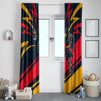 Adelaide Crows Australian Football Window Curtain Fierce Mascot Spirit With Indigenous Pattern Art