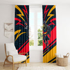 Adelaide Crows Australian Football Window Curtain Fierce Mascot Spirit With Indigenous Pattern Art