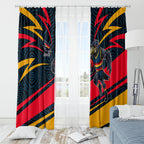 Adelaide Crows Australian Football Window Curtain Fierce Mascot Spirit With Indigenous Pattern Art
