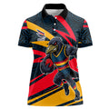 Adelaide Crows Australian Football Women Polo Shirt Fierce Mascot Spirit With Indigenous Pattern Art