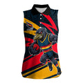 Adelaide Crows Australian Football Women Sleeveless Polo Shirt Fierce Mascot Spirit With Indigenous Pattern Art