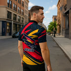 Adelaide Crows Australian Football Zipper Polo Shirt Fierce Mascot Spirit With Indigenous Pattern Art