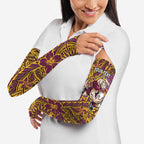 Personalised Brisbane Broncos Arm Sleeves Polynesian Tribal Pattern With Rugby Horse Mascot Art