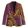 Personalised Brisbane Broncos Blazer Polynesian Tribal Pattern With Rugby Horse Mascot Art