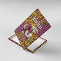 Personalised Brisbane Broncos Canvas Wall Art Polynesian Tribal Pattern With Rugby Horse Mascot Art