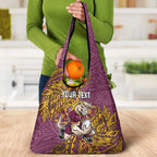 Personalised Brisbane Broncos Grocery Bag Polynesian Tribal Pattern With Rugby Horse Mascot Art