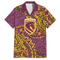 Personalised Brisbane Broncos Hawaiian Shirt Polynesian Tribal Pattern With Rugby Horse Mascot Art