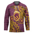 Personalised Brisbane Broncos Hockey Jersey Polynesian Tribal Pattern With Rugby Horse Mascot Art