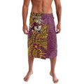 Personalised Brisbane Broncos Lavalava Polynesian Tribal Pattern With Rugby Horse Mascot Art