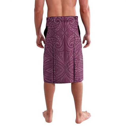 Personalised Brisbane Broncos Lavalava Polynesian Tribal Pattern With Rugby Horse Mascot Art