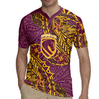 Personalised Brisbane Broncos Rugby Jersey Polynesian Tribal Pattern With Rugby Horse Mascot Art