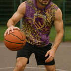 Personalised Brisbane Broncos Sleeveless Hoodie Polynesian Tribal Pattern With Rugby Horse Mascot Art