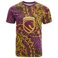 Personalised Brisbane Broncos T Shirt Polynesian Tribal Pattern With Rugby Horse Mascot Art