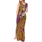 Personalised Brisbane Broncos Tank Maxi Dress Polynesian Tribal Pattern With Rugby Horse Mascot Art