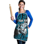 Personalised Cronulla-Sutherland Sharks Apron Polynesian Tribal Pattern With Rugby Shark Mascot Art