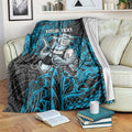 Personalised Cronulla-Sutherland Sharks Blanket Polynesian Tribal Pattern With Rugby Shark Mascot Art