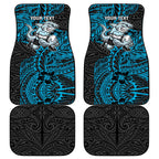 Personalised Cronulla-Sutherland Sharks Car Mats Polynesian Tribal Pattern With Rugby Shark Mascot Art