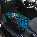 Personalised Cronulla-Sutherland Sharks Car Mats Polynesian Tribal Pattern With Rugby Shark Mascot Art