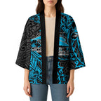 Personalised Cronulla-Sutherland Sharks Kimono Polynesian Tribal Pattern With Rugby Shark Mascot Art