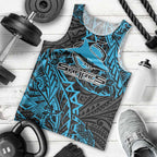 Personalised Cronulla-Sutherland Sharks Men Tank Top Polynesian Tribal Pattern With Rugby Shark Mascot Art