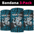 Personalised Cronulla-Sutherland Sharks Neck Gaiter Polynesian Tribal Pattern With Rugby Shark Mascot Art