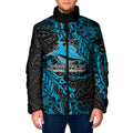 Personalised Cronulla-Sutherland Sharks Padded Jacket Polynesian Tribal Pattern With Rugby Shark Mascot Art