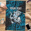 Personalised Cronulla-Sutherland Sharks Puzzle Polynesian Tribal Pattern With Rugby Shark Mascot Art