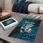Personalised Cronulla-Sutherland Sharks Puzzle Polynesian Tribal Pattern With Rugby Shark Mascot Art