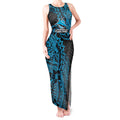 Personalised Cronulla-Sutherland Sharks Tank Maxi Dress Polynesian Tribal Pattern With Rugby Shark Mascot Art