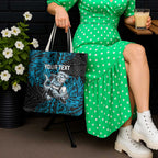 Personalised Cronulla-Sutherland Sharks Tote Bag Polynesian Tribal Pattern With Rugby Shark Mascot Art