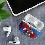 Personalised Newcastle Knights AirPods Case Polynesian Tribal Pattern With Rugby Knight Mascot Art