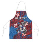 Personalised Newcastle Knights Apron Polynesian Tribal Pattern With Rugby Knight Mascot Art