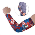 Personalised Newcastle Knights Arm Sleeves Polynesian Tribal Pattern With Rugby Knight Mascot Art