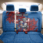 Personalised Newcastle Knights Back Car Seat Cover Polynesian Tribal Pattern With Rugby Knight Mascot Art
