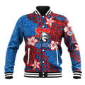 Personalised Newcastle Knights Baseball Jacket Polynesian Tribal Pattern With Rugby Knight Mascot Art