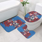 Personalised Newcastle Knights Bathroom Set Polynesian Tribal Pattern With Rugby Knight Mascot Art