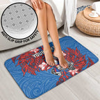 Personalised Newcastle Knights Bathroom Set Polynesian Tribal Pattern With Rugby Knight Mascot Art