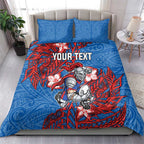 Personalised Newcastle Knights Bedding Set Polynesian Tribal Pattern With Rugby Knight Mascot Art