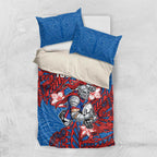 Personalised Newcastle Knights Bedding Set Polynesian Tribal Pattern With Rugby Knight Mascot Art