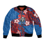 Personalised Newcastle Knights Bomber Jacket Polynesian Tribal Pattern With Rugby Knight Mascot Art